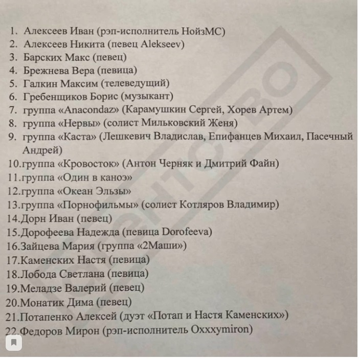 черный список