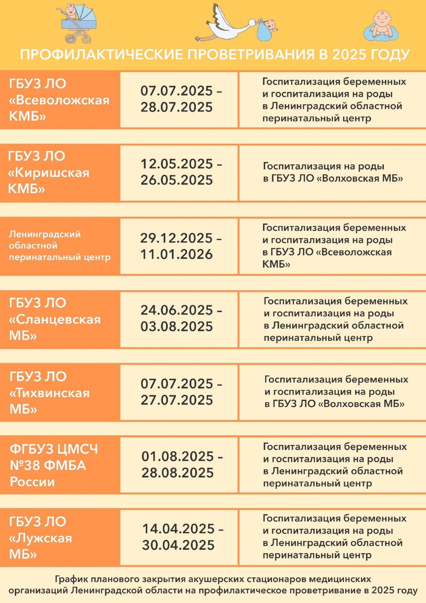 Опубликован график планового закрытия роддомов Ленобласти - Первым закрывается роддом в Лужской больнице.