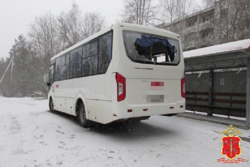 Неизвестный стрелял в автобус строителей в Приозерском районе - В поселке Кузнечное Приозерского района неизвестный обстрелял автобус строительной компании.