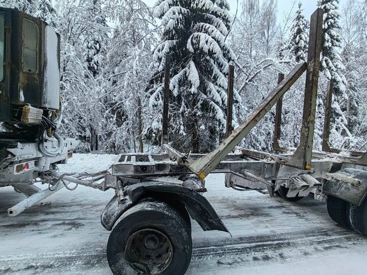 Пассажирский автобус и лесовоз столкнулись в Волховском районе. Есть погибший и пострадавшие - В деревне Кондега Волховского района утром 14 февраля рейсовый автобус столкнулся с лесовозом. Погиб