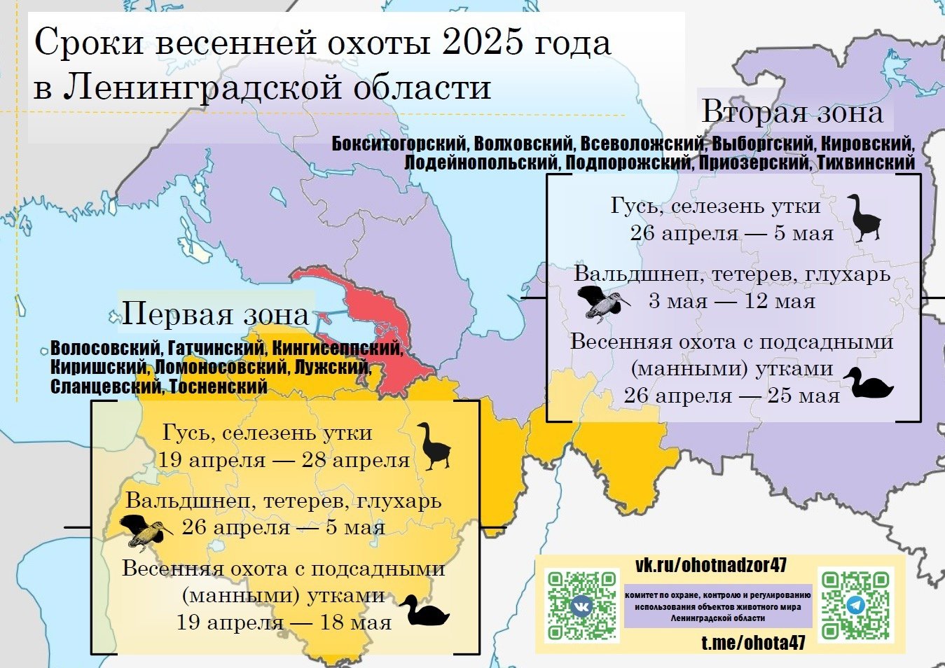 Опубликованы сроки весенней охоты в Ленобласти - Сезон весенней охоты открывается с 19 апреля.