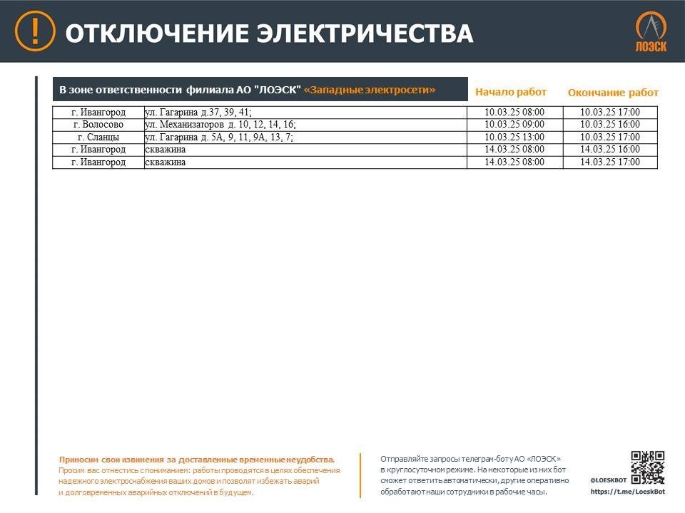 Опубликован график отключений электричества в Ленобласти на ближайшую неделю - В ЛОЭСК рассказали, где в Ленобласти не будет электричества в связи с плановыми работами на электрос