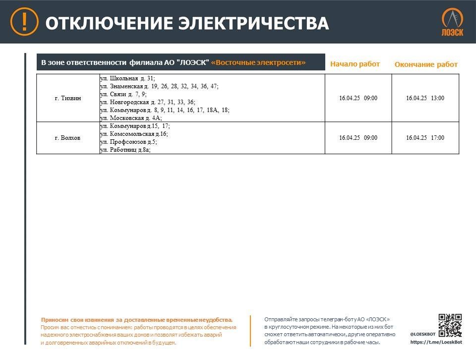 График отключений электричества в Ленобласти на новой неделе - В ЛОЭСК рассказали, где в Ленобласти не будет электричества в связи с плановыми работами на электрос