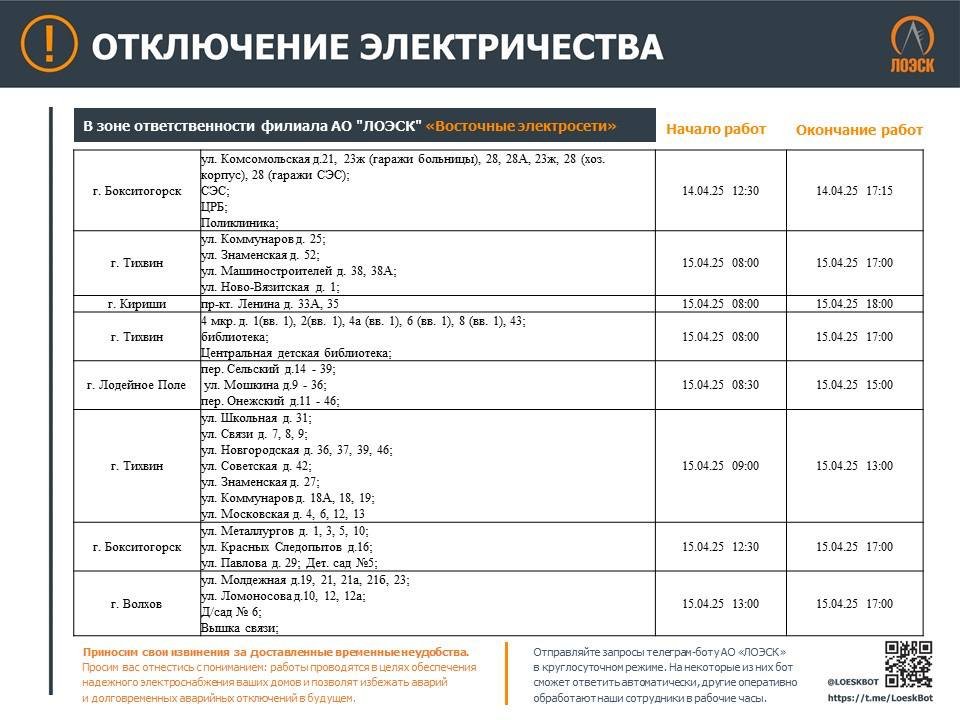 График отключений электричества в Ленобласти на новой неделе - В ЛОЭСК рассказали, где в Ленобласти не будет электричества в связи с плановыми работами на электрос