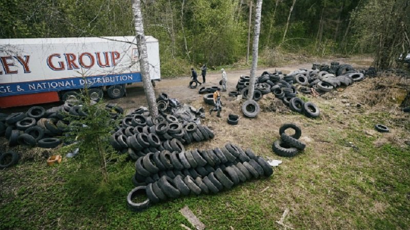 Около 16 тонн шин отправили на переработку в Гатчинском округе - В Гатчинском округе за месяц акции «Охота на колеса» собрали и отправили на переработку 16 тонн покр