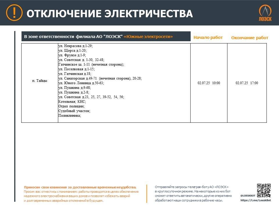 Опубликован график отключений электричества в Ленобласти до конца этой недели - На текущей неделе в регионе пройдут плановые ремонтные работы на объектах энергетической инфраструкт