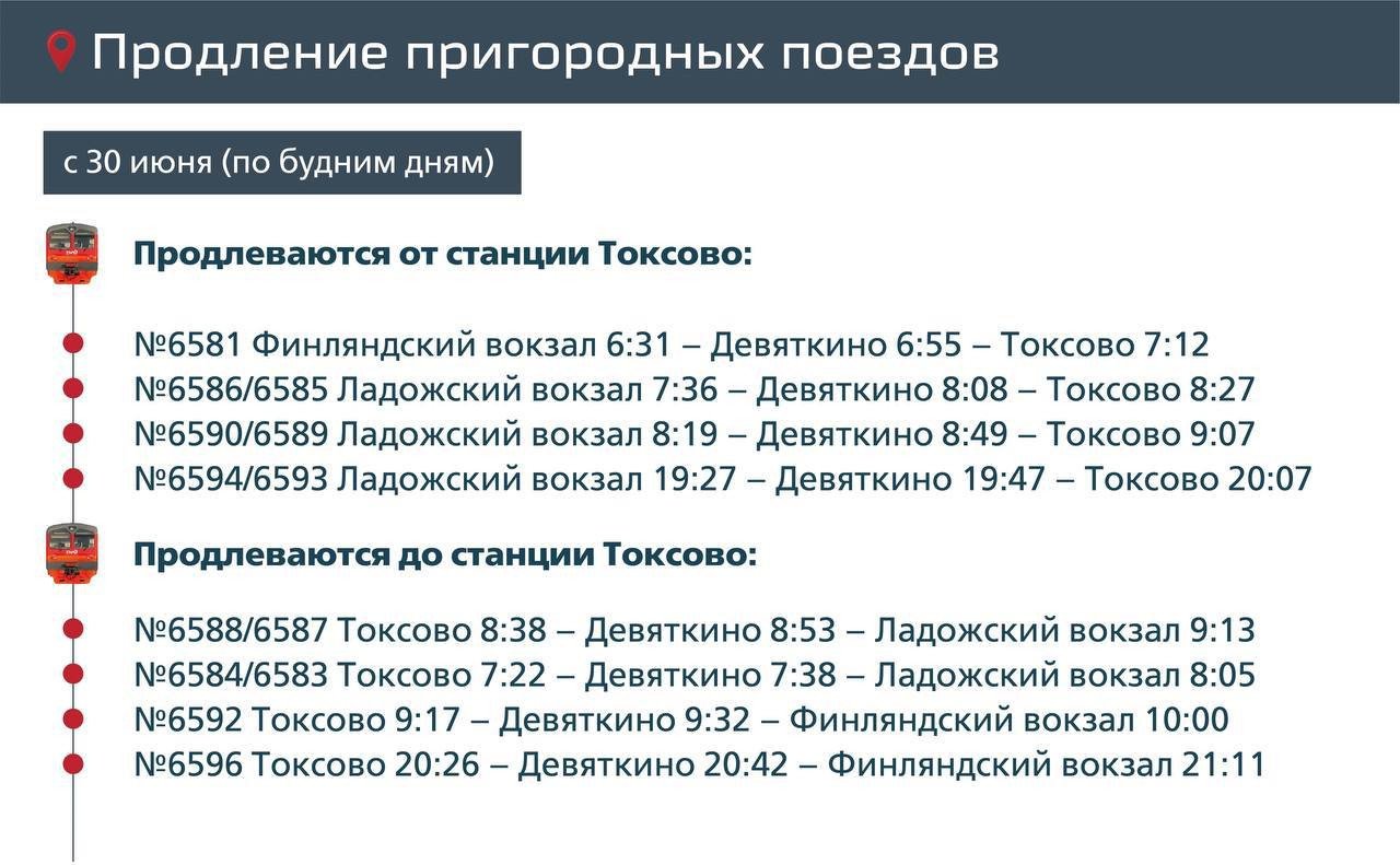 В Ленобласти маршрут поездов продлен до спорткомплекса «Токсово» - До спортивного комплекса «Токсово» во Всеволожском районе Ленобласти с 30 июня можно будет доехать н