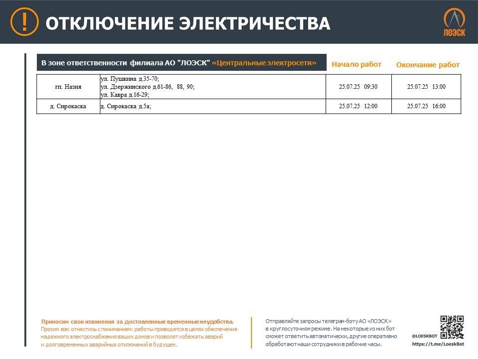 Публикуем график отключений электричества в Ленобласти до конца этой недели - На новой неделе в Ленобласти пройдут плановые ремонтные работы на объектах энергетической инфраструк