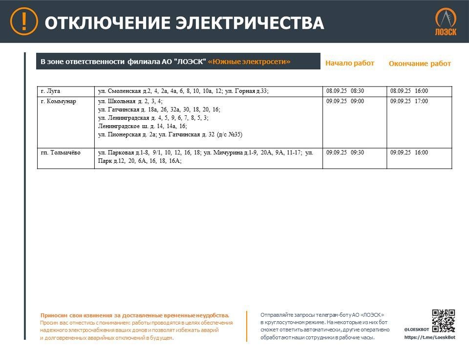 Где не будет электричества в Ленинградской области на следующей неделе: график отключений - На новой неделе в регионе пройдут плановые ремонтные работы на объектах энергетической инфраструктур