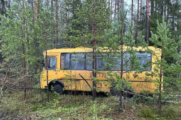 Автобус со школьниками улетел в канаву под Выборгом - По предварительным данным, водитель почувствовал недомогание