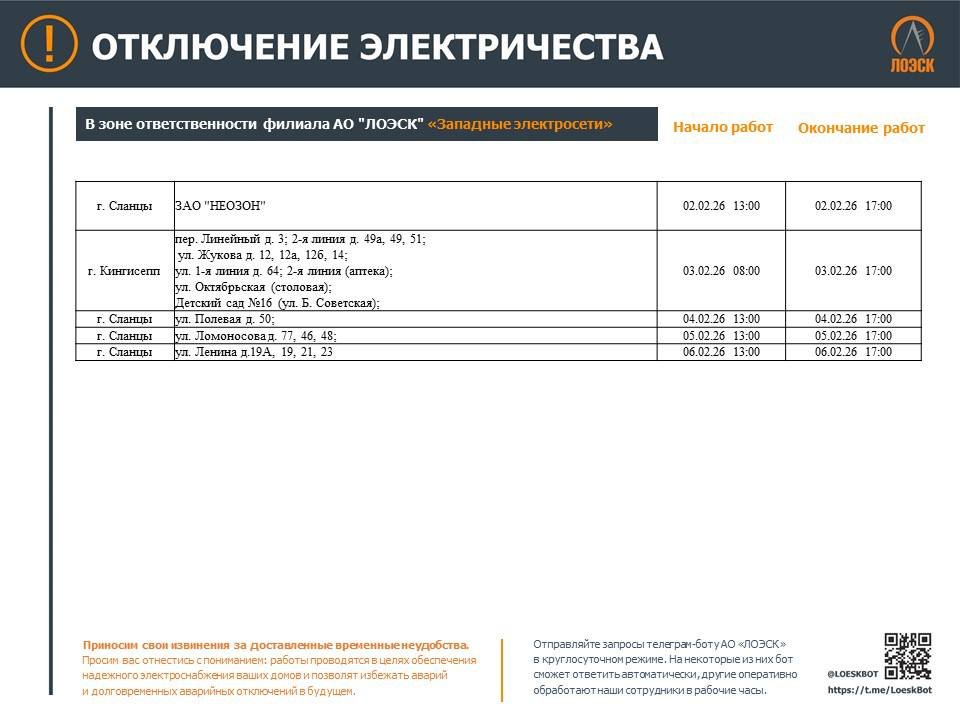 Где в Ленобласти не будет электричества на этой неделе: график отключений - На этой неделе в Ленинградской области пройдут плановые отключения электричества.