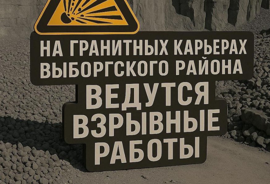Взрывные работы пройдут в Выборгском районе в пятницу - Шумно будет в период с 10:00 до 18:00 часов.