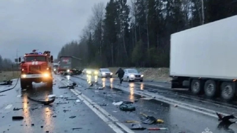 Два человека погибли в ДТП с грузовиком в Волховском районе - Водитель и пассажир легкового автомобиля погибли в лобовом ДТП с грузовиком на 507-м километре трасс