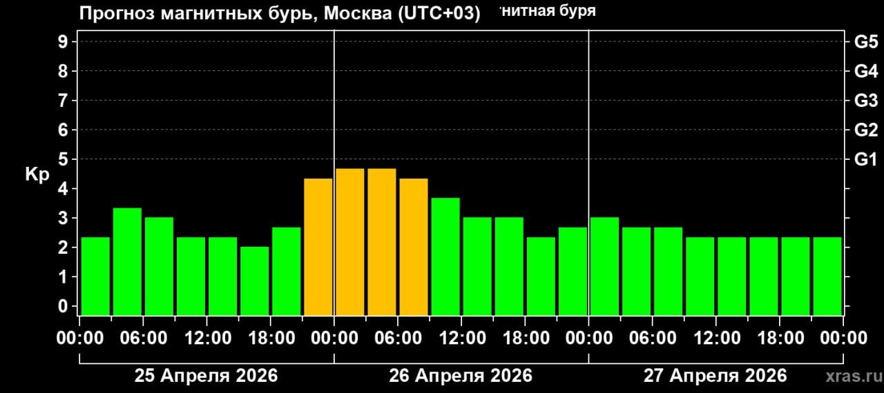 Магнитная буря может накрыть планету в ночь на воскресенье - Астрофизики прогнозируют рост геомагнитной активности с вечера субботы.