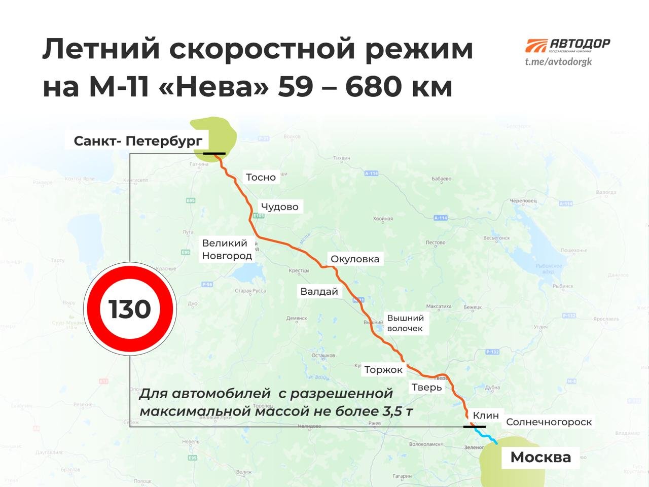 На М-11 "Нева" отменят зимнее ограничение скорости со следующей недели - Повышенный скоростной режим начнет действовать на ряде участков трассы со следующего понедельника.
