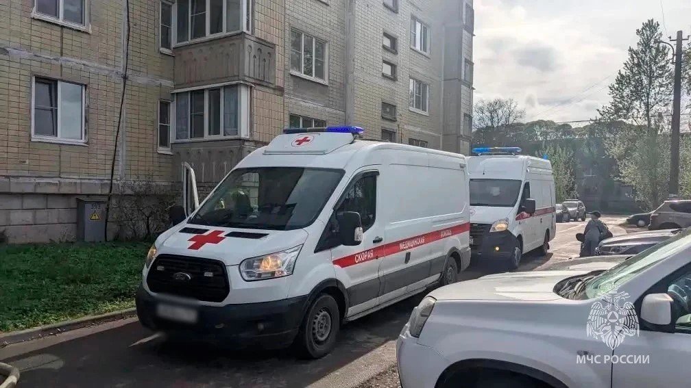 Троих детей спасли из горящей квартиры в Волхове - Чудом никто из них серьезно не пострадал.