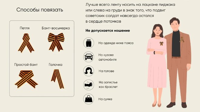 Россиянам напомнили правила ношения георгиевской ленты - Не допускается носить символ на одежде ниже пояса, на кузове автомобиля, на голове, на запястье как