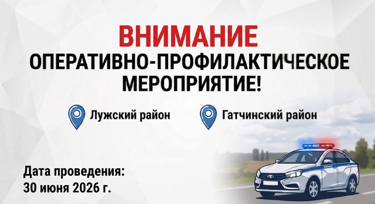 Полиция проводит проверки безопасности в Гатчинском округе и Лужском районе - Жителей попросили с пониманием отнестись к проводимым мероприятиям и возможным дополнительным мерам 