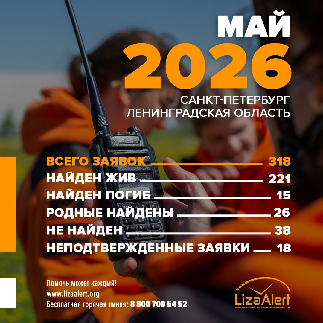 В Петербурге и Ленобласти за месяц пропали 318 человек - Из них 221 человек был найден живым.