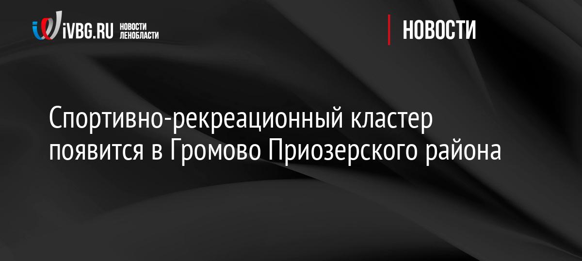Спортивно-рекреационный кластер появится в Громово Приозерского района