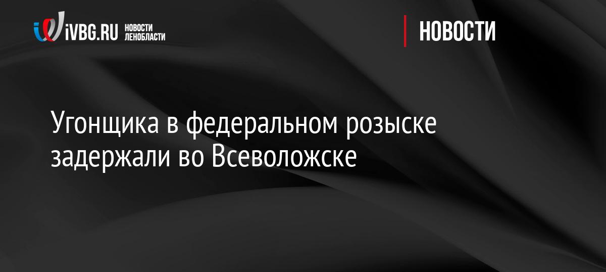 Угонщика в федеральном розыске задержали во Всеволожске