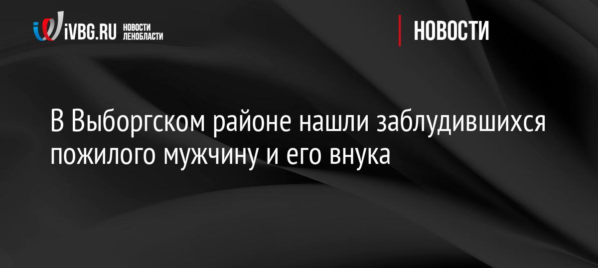 В Выборгском районе нашли заблудившихся пожилого мужчину и его внука