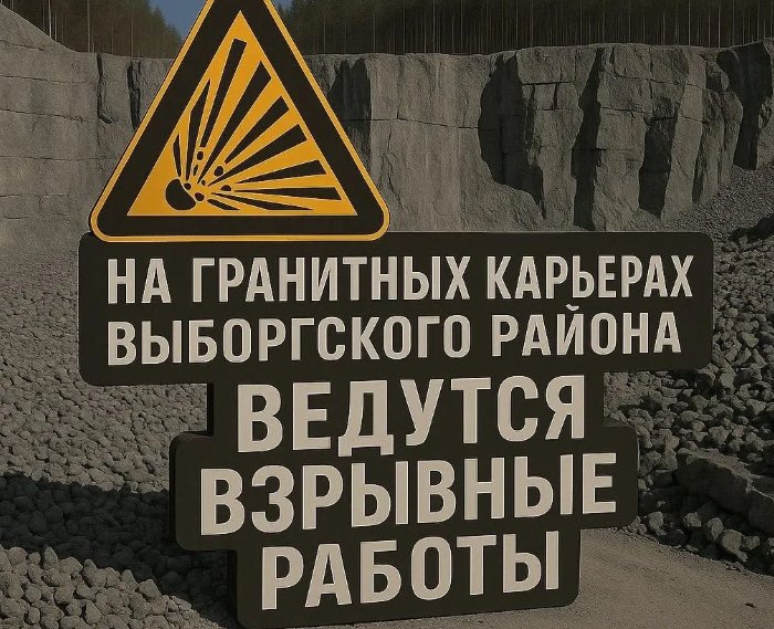 Взрывные работы пройдут под Выборгом 31 июля - Шумно будет с 9 до 18 часов.