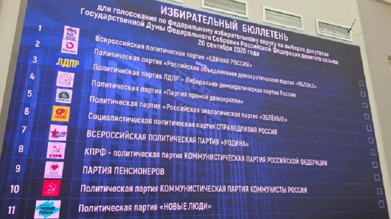 В ЦИК определили порядок партий в избирательном бюллетене на выборах в Госдуму - ЦИК России определил порядок размещения 11 партий в избирательном бюллетене на выборах депутатов Гос