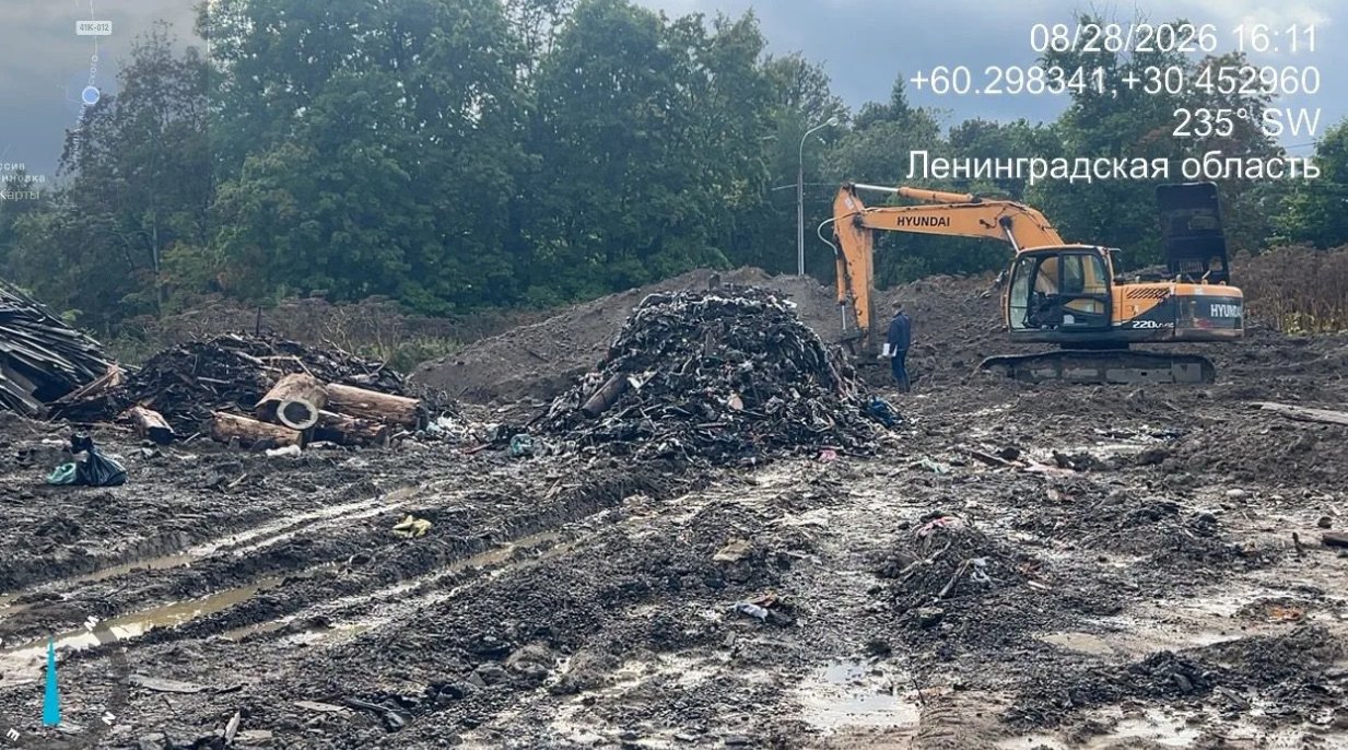 Во Всеволожском районе изъяли спецтехнику у организаторов незаконной свалки - В Екатериновке выявили факт захоронения отходов.