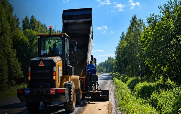 В Ленобласти продолжают дорожный ремонт - Несколько крупных дорожных участков прямо сейчас обновляют рабочие.