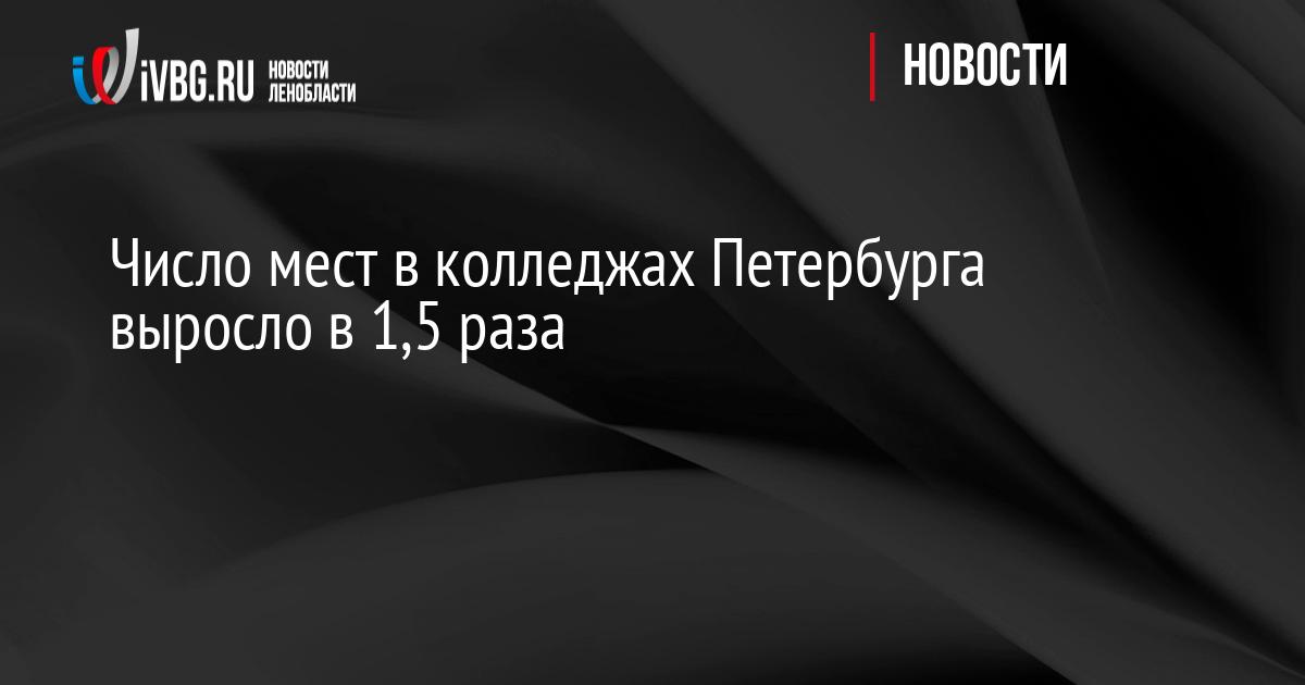 Число мест в колледжах Петербурга выросло в 1,5 раза