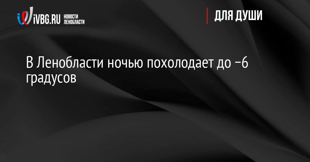 В Ленобласти ночью похолодает до −6 градусов